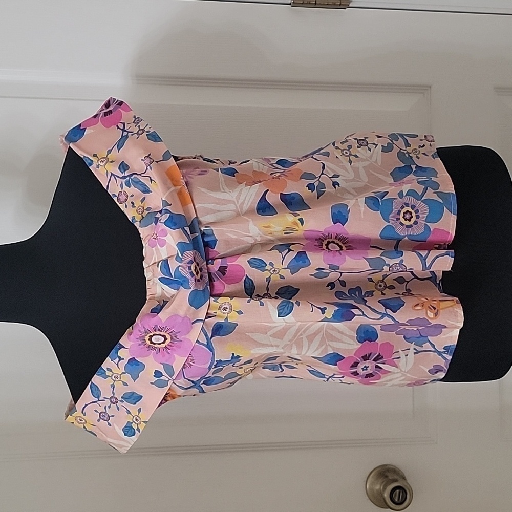 J. Crew Size XS Liberty Fabric Pavilion Pink Floral Sleeveless Scoop Neck Top